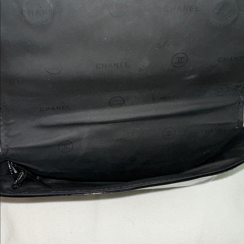 Chanel Black Patent Leather Enamel Logo Waist Pouch - Picture 8 of 8